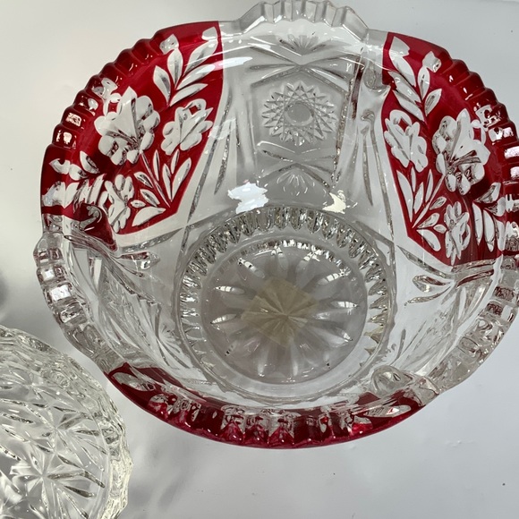 5h Avenue Rosaline Candy Dish Ruby 5" Crystal Glass Lid USA #ES106 - Picture 4 of 8